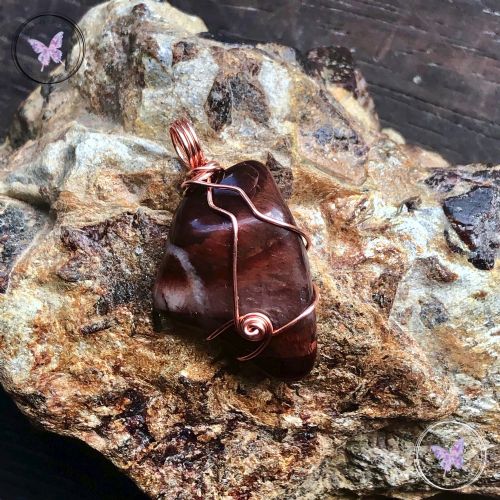 Red Tiger Eye Tumble Stone Pendant